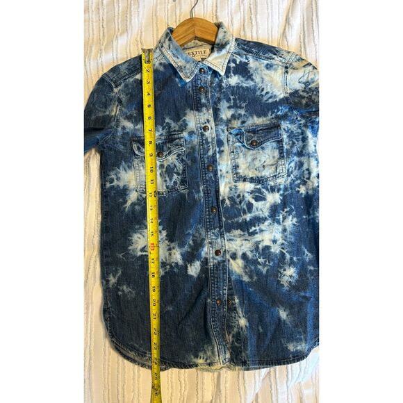 Textile Elizabeth and James Rare Cloudy Western Snap Shirt bleached detail XS - Picture 8 of 9
